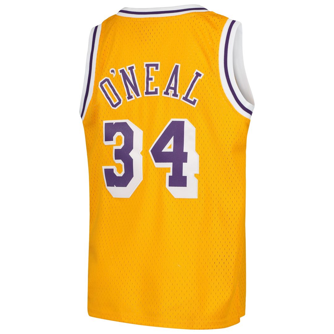 Los Angeles Lakers Shaquille O'Neal Mitchell & Ness Youth Swingman Throwback Jersey - Gold Team Jersey Sports Fan Apparel