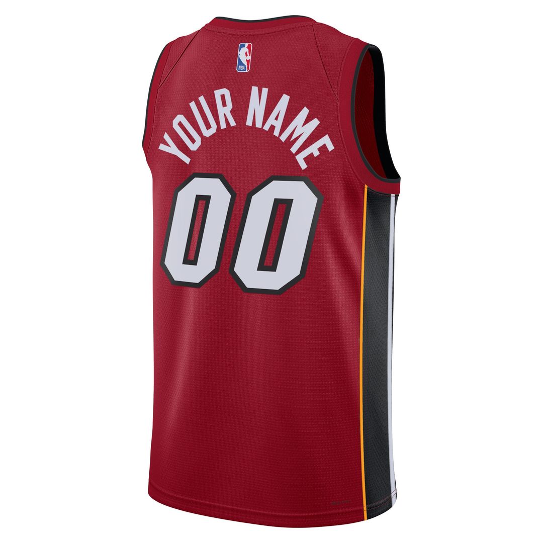 Miami Heat Jordan Brand Unisex 2022/23 Swingman Custom Jersey - Statement Edition - Red Team Jersey Sports Fan Apparel