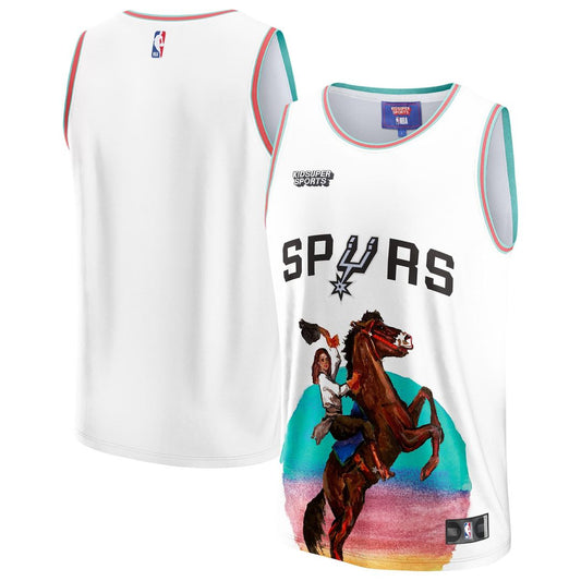 San Antonio Spurs NBA & KidSuper Studios by Fanatics Unisex Hometown Jersey - White Team Jersey Sports Fan Apparel