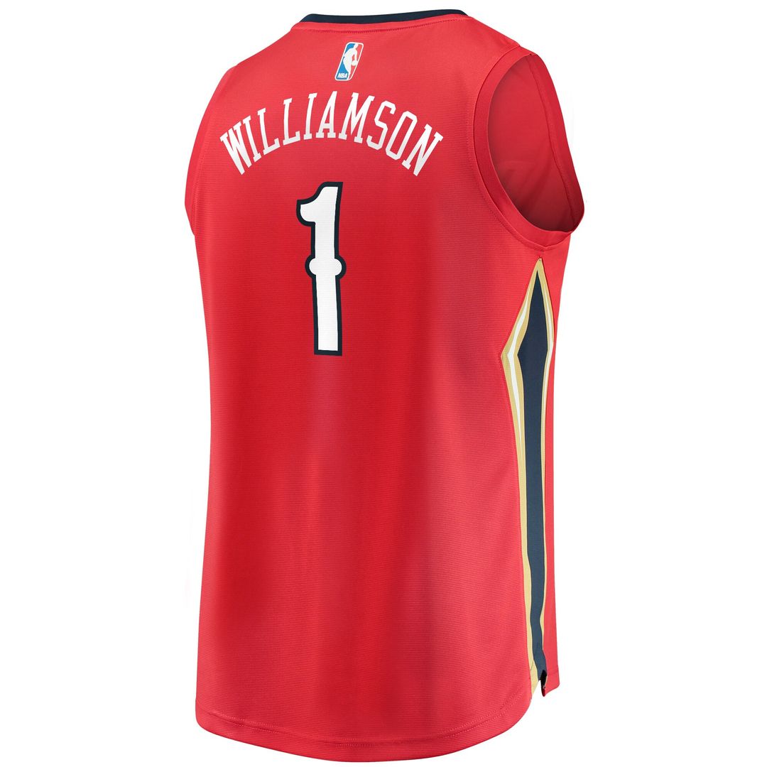New Orleans Pelicans Zion Williamson Fanatics Replica Fast Break Jersey Red - Statement Edition Team Jersey Sports Fan Apparel