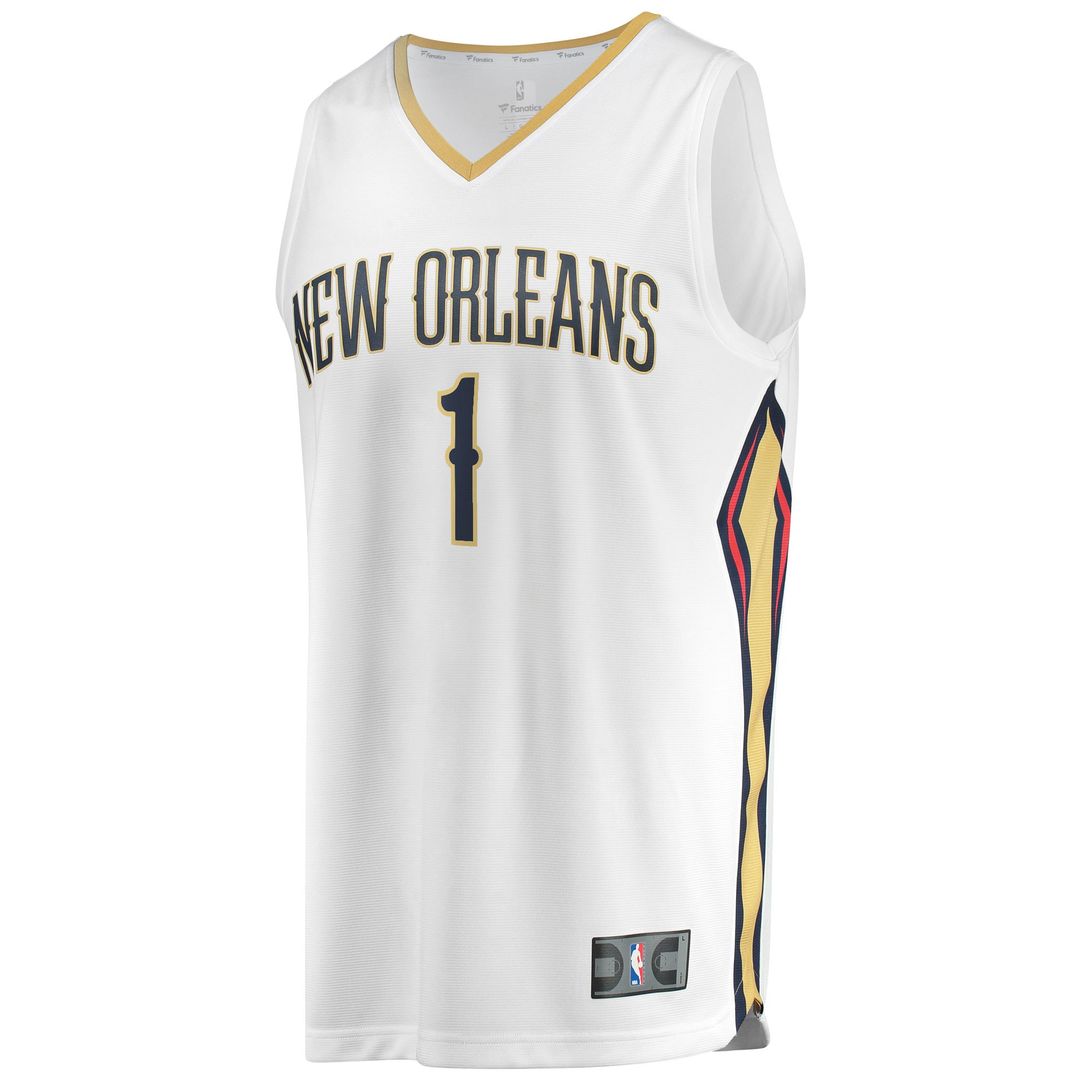 New Orleans Pelicans Zion Williamson Fanatics Replica Fast Break Jersey Navy - Icon Edition Team Jersey Sports Fan Apparel
