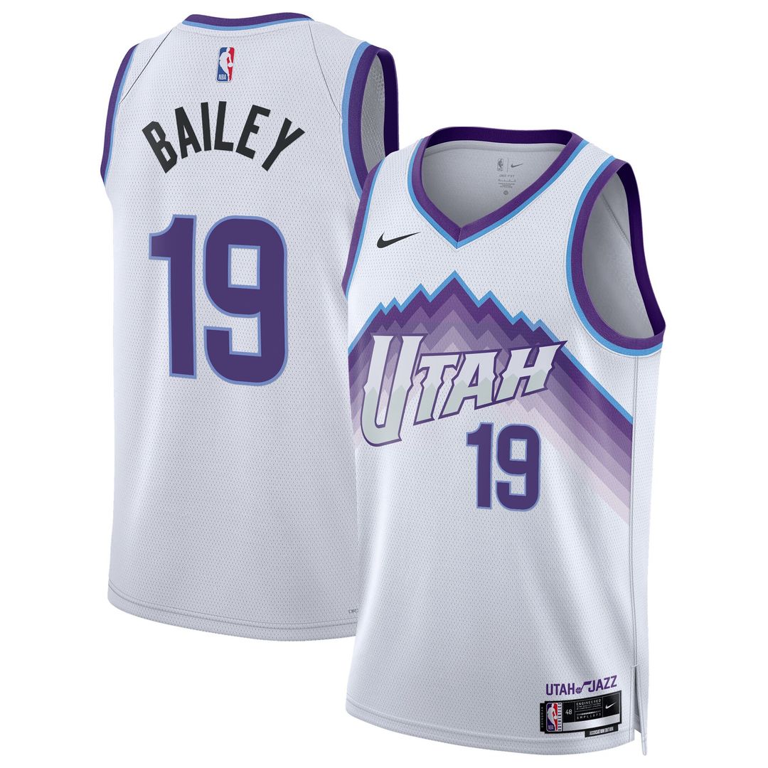 Utah Jazz Ace Bailey Nike Unisex Swingman Jersey - Association Edition - White Team Jersey Sports Fan Apparel