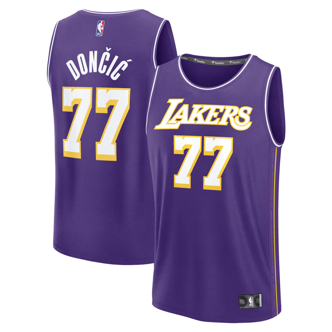 Los Angeles Lakers Luka Dončić Fanatics Youth Fast Break Jersey - Statement Edition - Purple Team Jersey Sports Fan Apparel