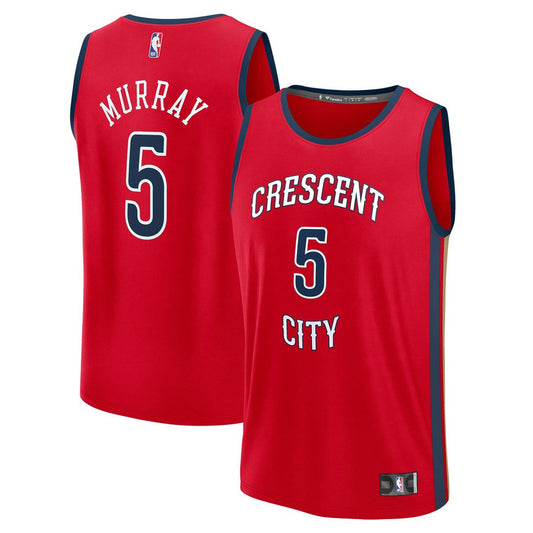 New Orleans Pelicans Dejounte Murray Fanatics Fast Break Replica Player Jersey - Statement Edition - Red Team Jersey Sports Fan Apparel