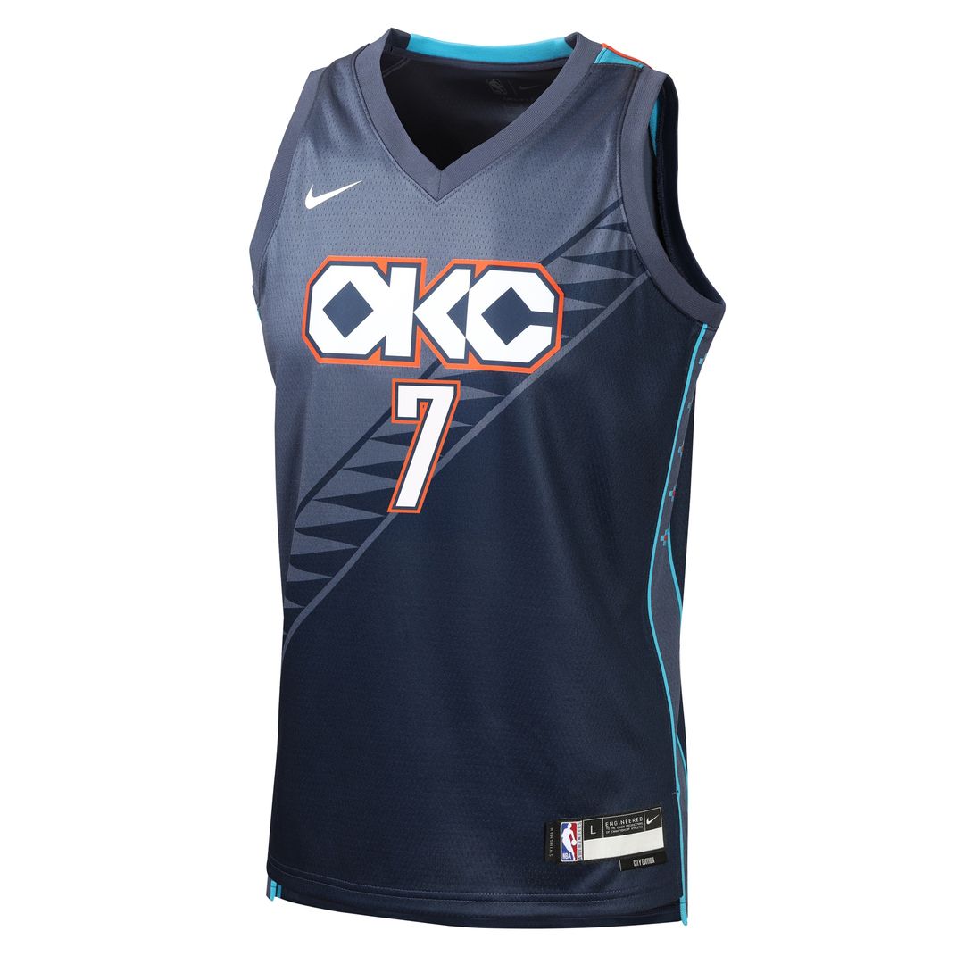 Oklahoma City Thunder Chet Holmgren Nike Youth 2025/26 City Edition Swingman Jersey - Navy Team Jersey Sports Fan Apparel