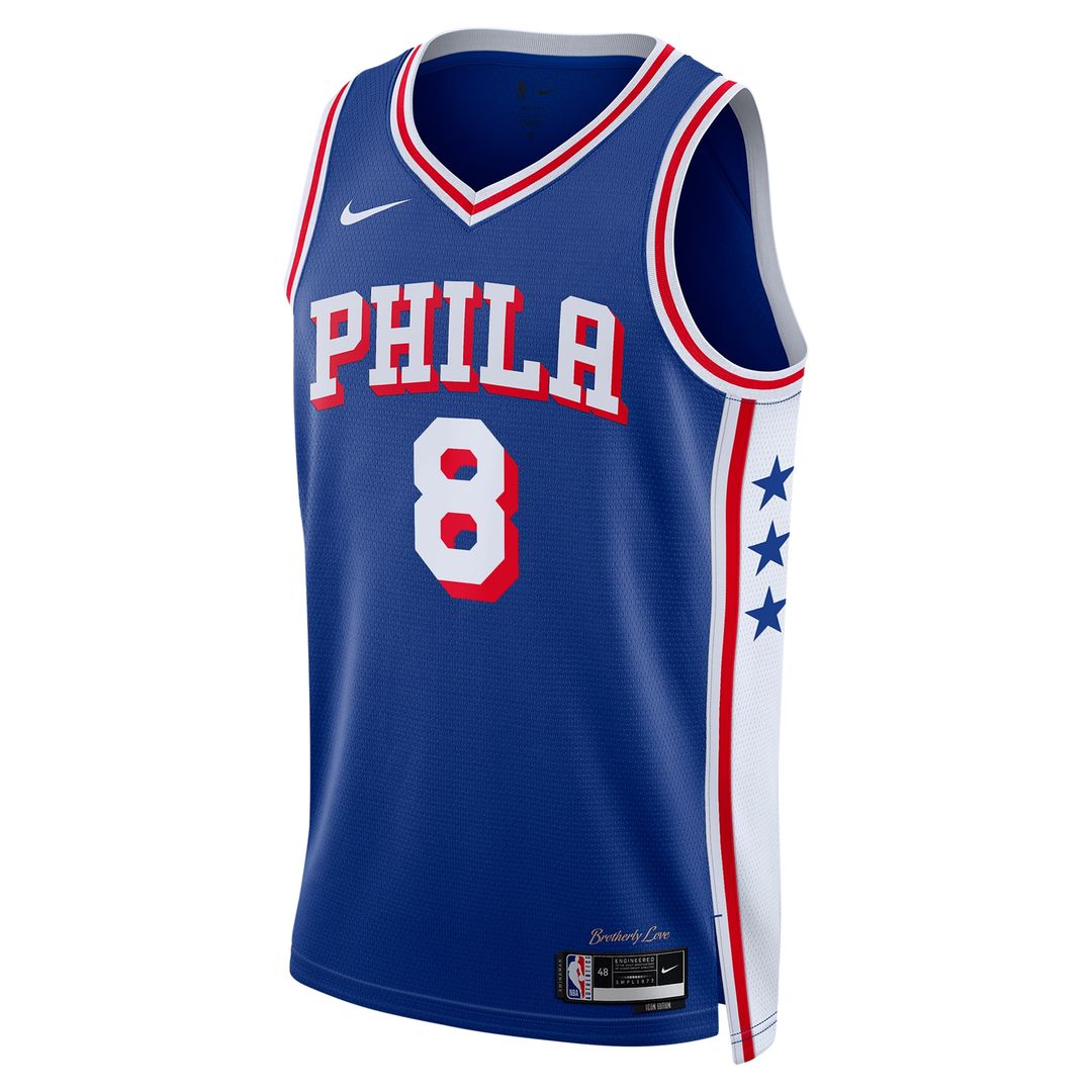 Philadelphia 76ers Paul George Nike Unisex 2024 Offseason Addition Nike Swingman Jersey - Royal Team Jersey Sports Fan Apparel