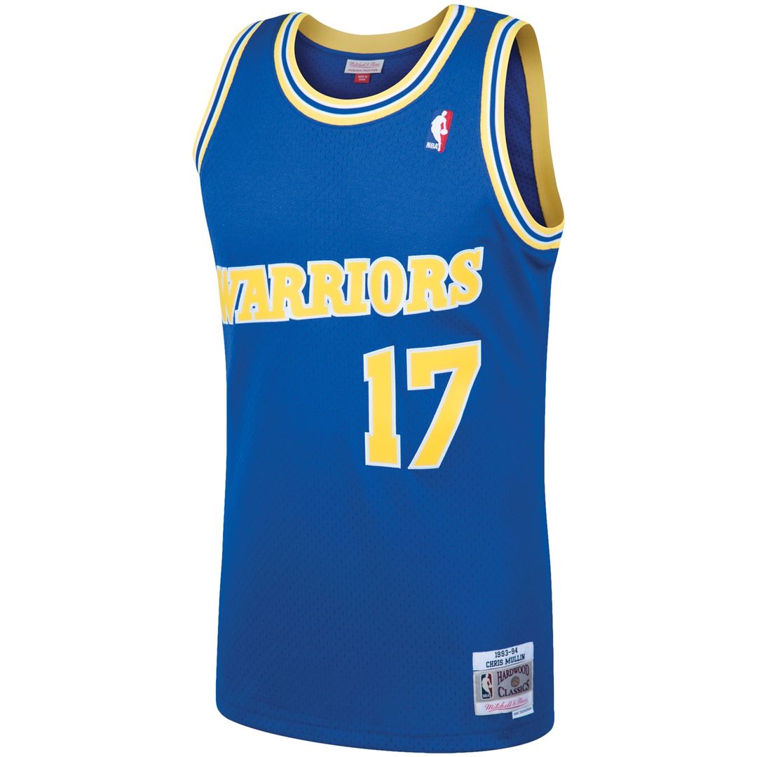 Golden State Warriors Chris Mullin Mitchell & Ness 1993/94 Hardwood Classics Swingman Jersey - Royal Team Jersey Sports Fan Apparel