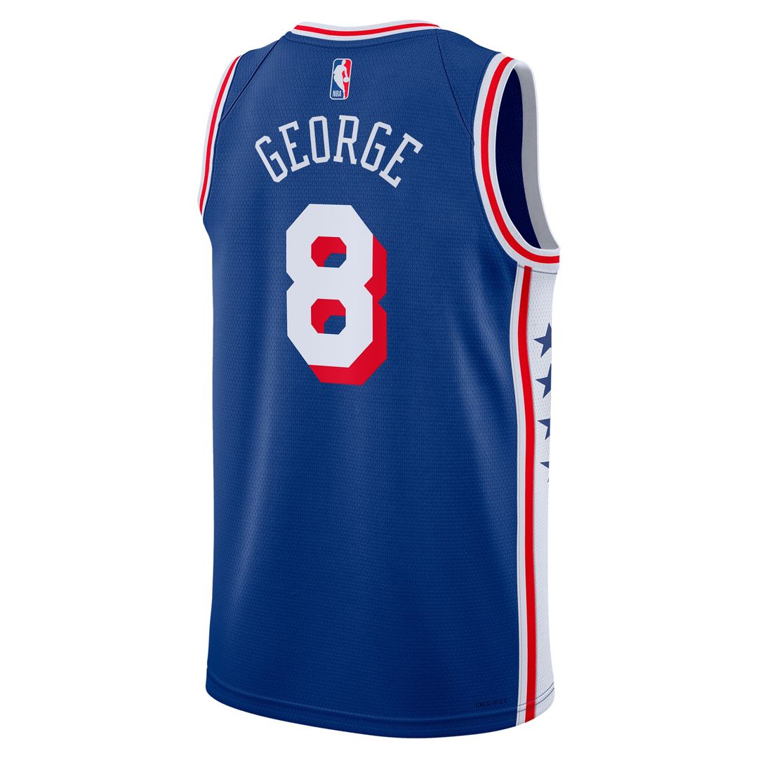 Philadelphia 76ers Paul George Nike Unisex 2024 Offseason Addition Nike Swingman Jersey - Royal Team Jersey Sports Fan Apparel