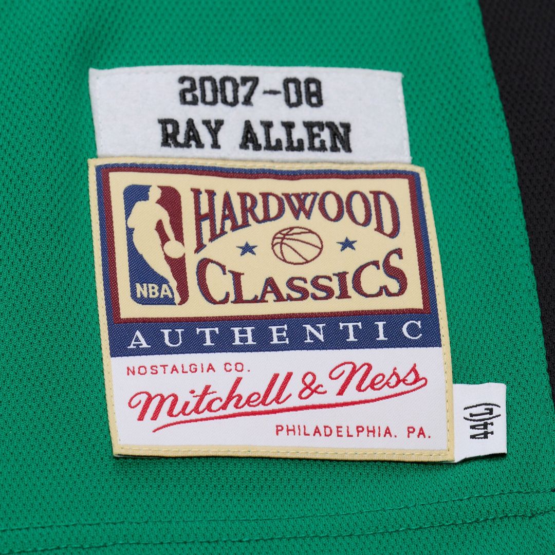 Boston Celtics Ray Allen Mitchell & Ness 2007 - 08 Hardwood Classics Authentic Jersey - Kelly Green Team Jersey Sports Fan Apparel