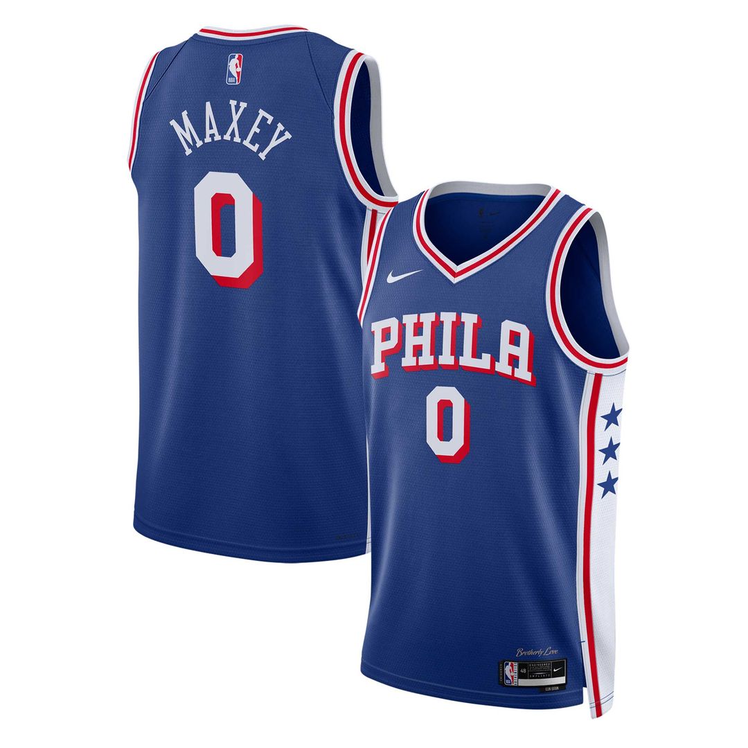 Philadelphia 76ers Tyrese Maxey Nike Unisex Swingman Jersey - Icon Edition - Royal Team Jersey Sports Fan Apparel