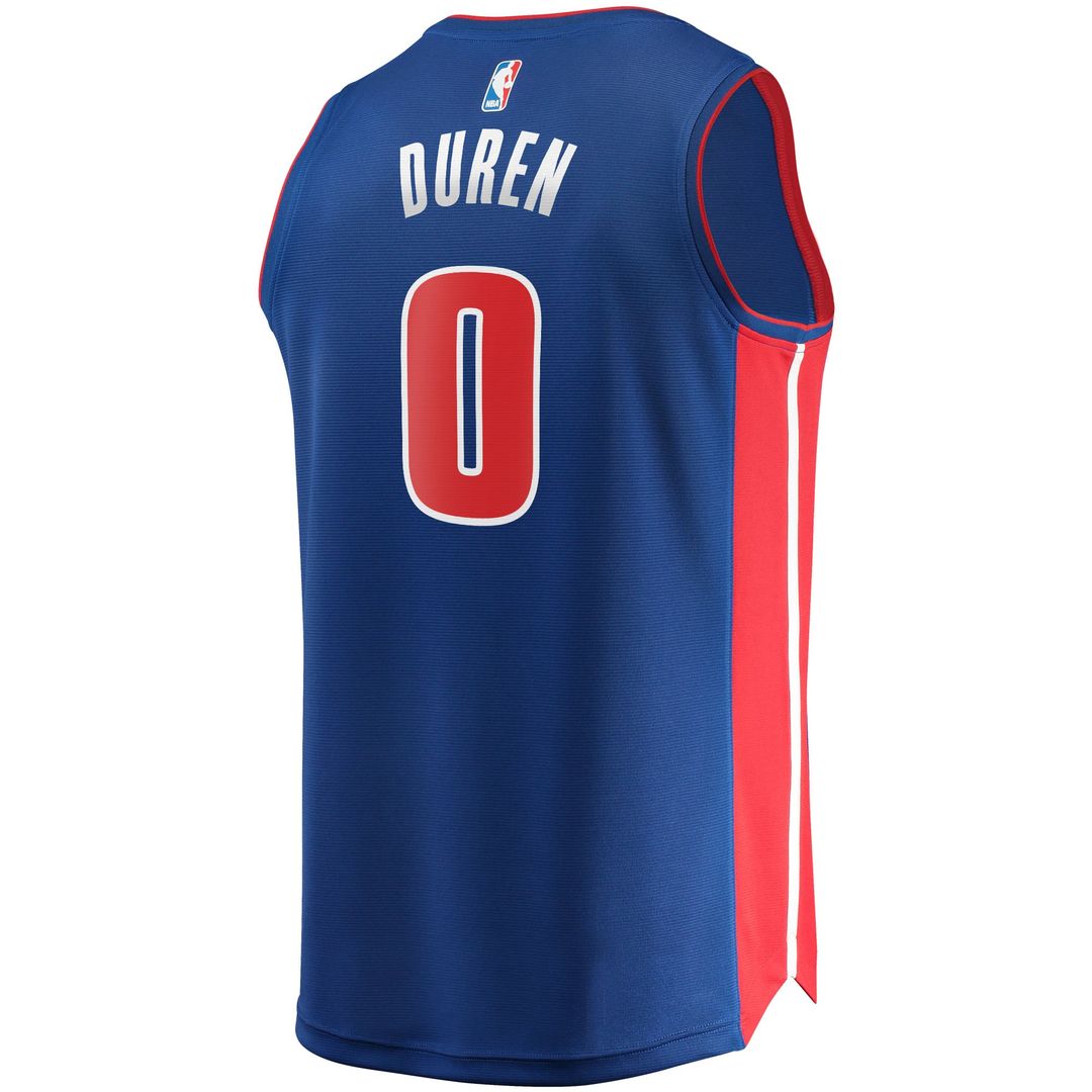 Detroit Pistons Jalen Duren Fanatics Fast Break Replica Jersey - Icon Edition - Blue Team Jersey Sports Fan Apparel