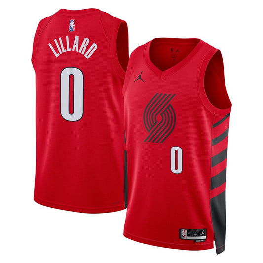 Portland Trail Blazers Damian Lillard Jordan Brand Unisex Swingman Jersey - Red - Statement Edition Team Jersey Sports Fan Apparel