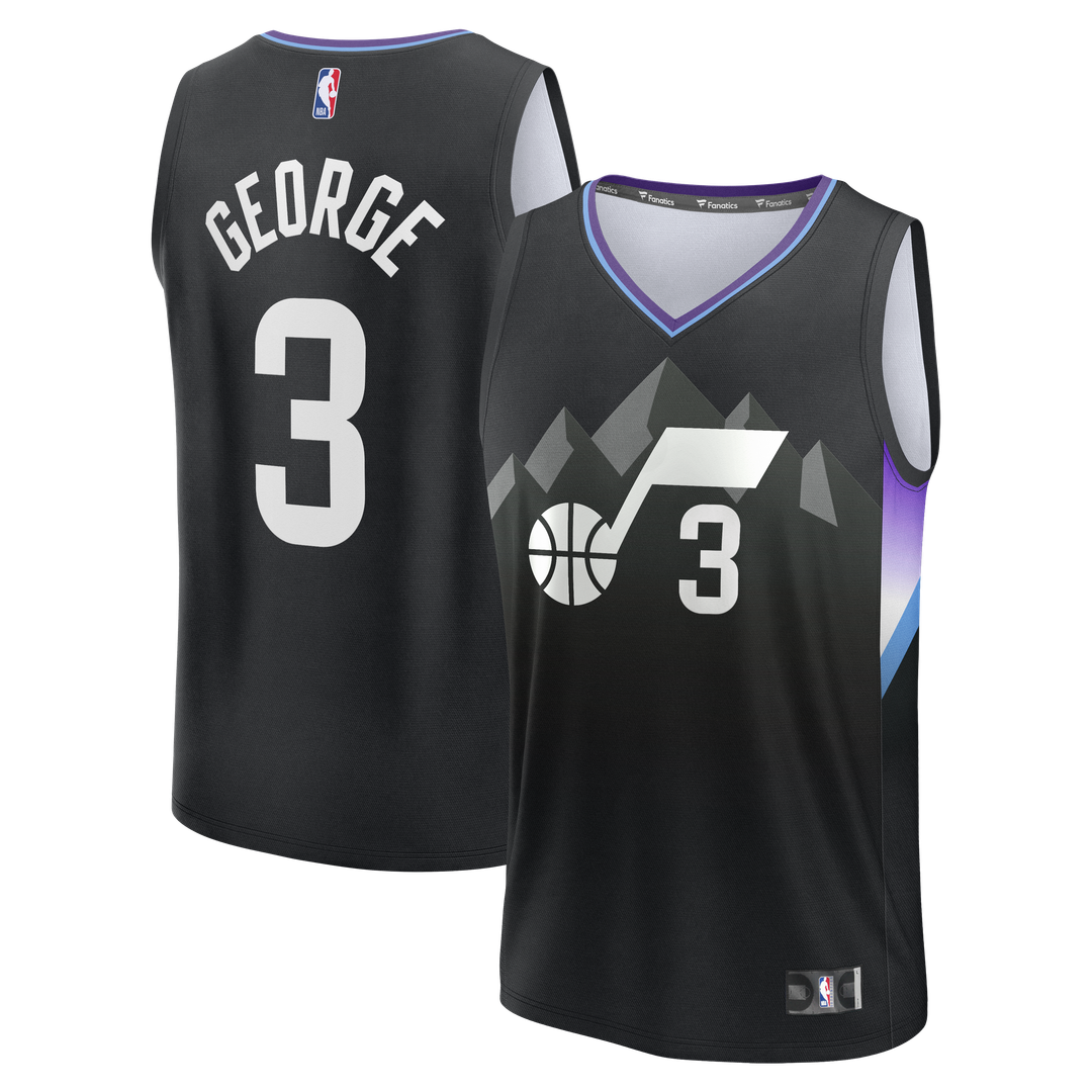 Utah Jazz Keyonte George Fanatics Fast Break Replica Jersey - Statement Edition - Black Team Jersey Sports Fan Apparel