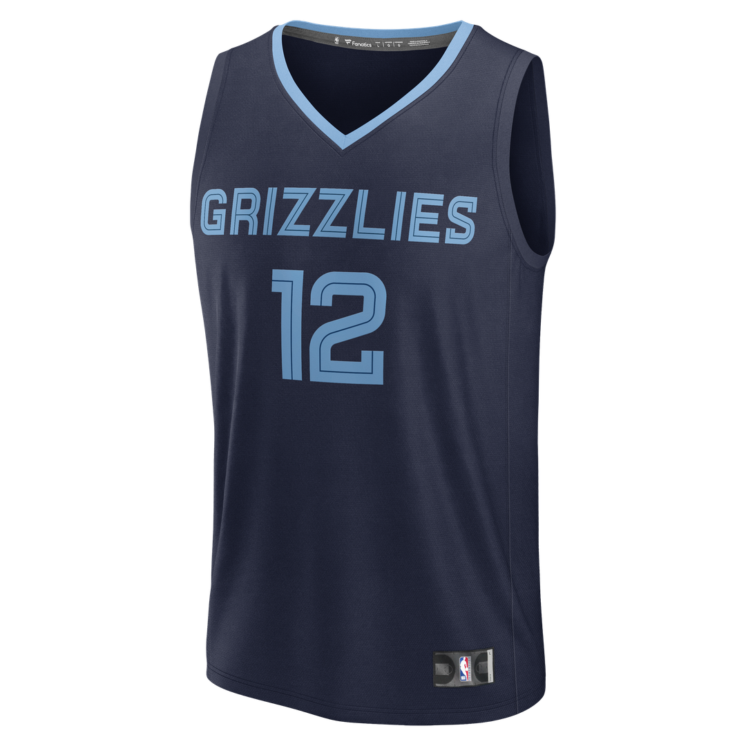 Memphis Grizzlies Ja Morant Fanatics Fast Break Replica Player Jersey - Icon Edition - Navy Team Jersey Sports Fan Apparel