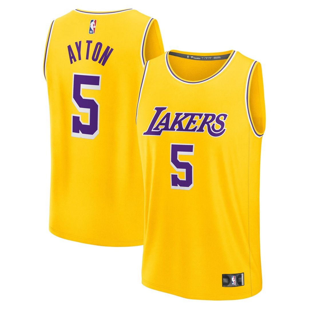 Los Angeles Lakers Deandre Ayton Fanatics Youth Fast Break Replica Player Jersey - Icon Edition - Gold Team Jersey Sports Fan Apparel