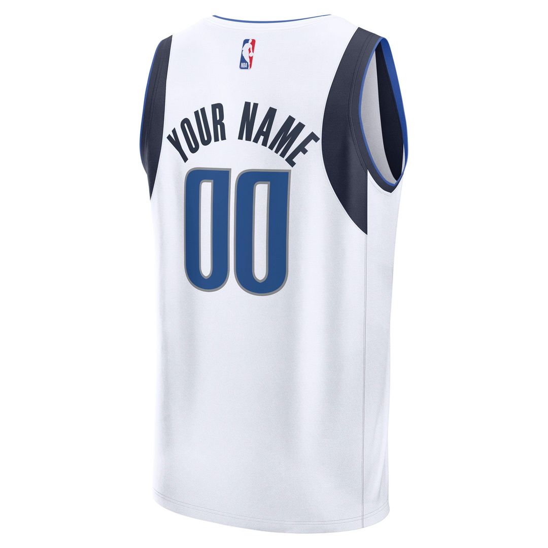 Dallas Mavericks Fanatics Fast Break Custom Jersey - Icon Edition - Blue Team Jersey Sports Fan Apparel