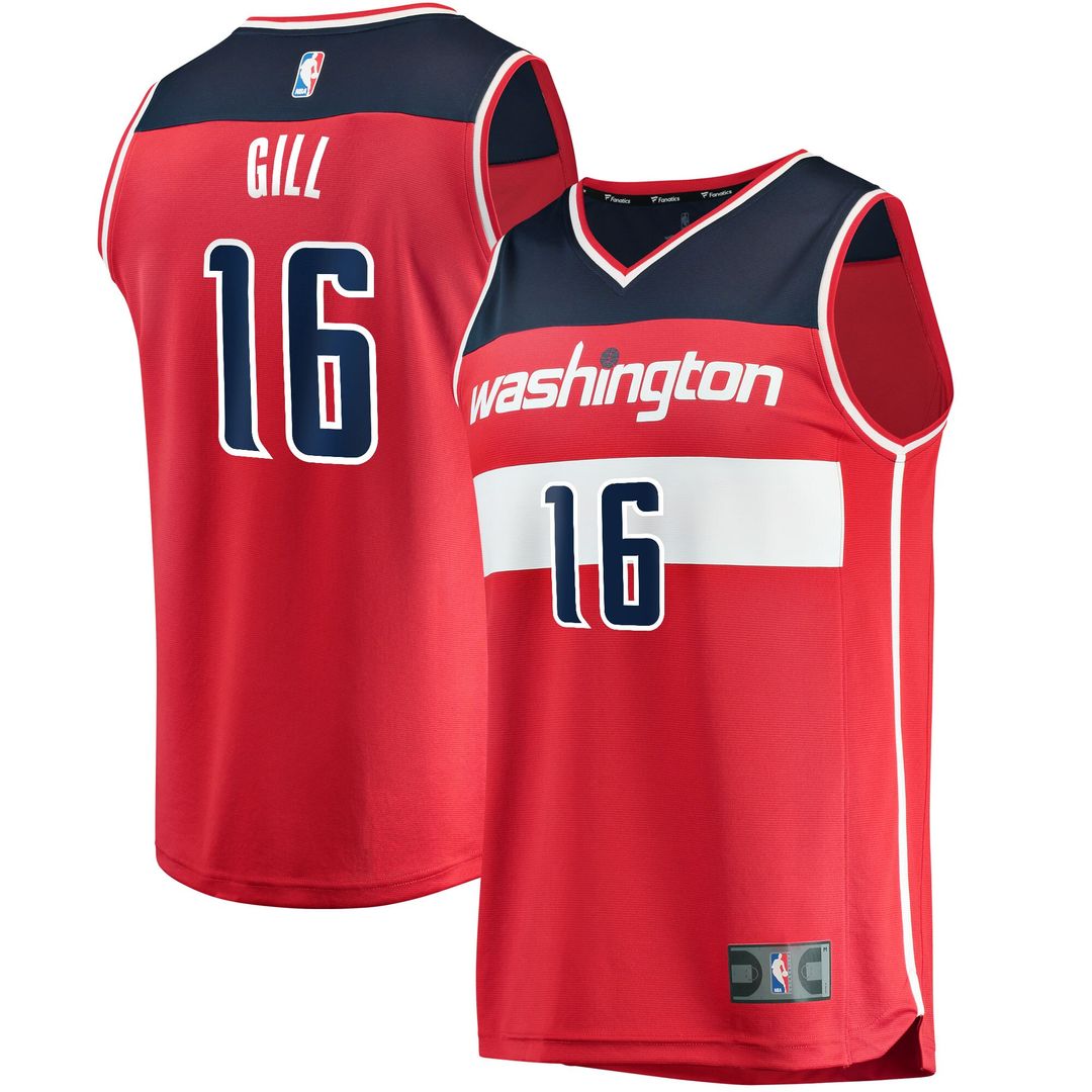 Washington Wizards Anthony Gill Fanatics Fast Break Replica Jersey - Icon Edition - Red Team Jersey Sports Fan Apparel