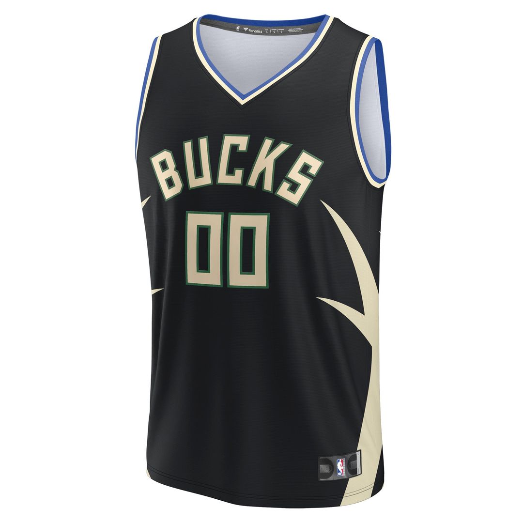 Milwaukee Bucks Fanatics Custom Fast Break Jersey - Statement Edition - Black Team Jersey Sports Fan Apparel