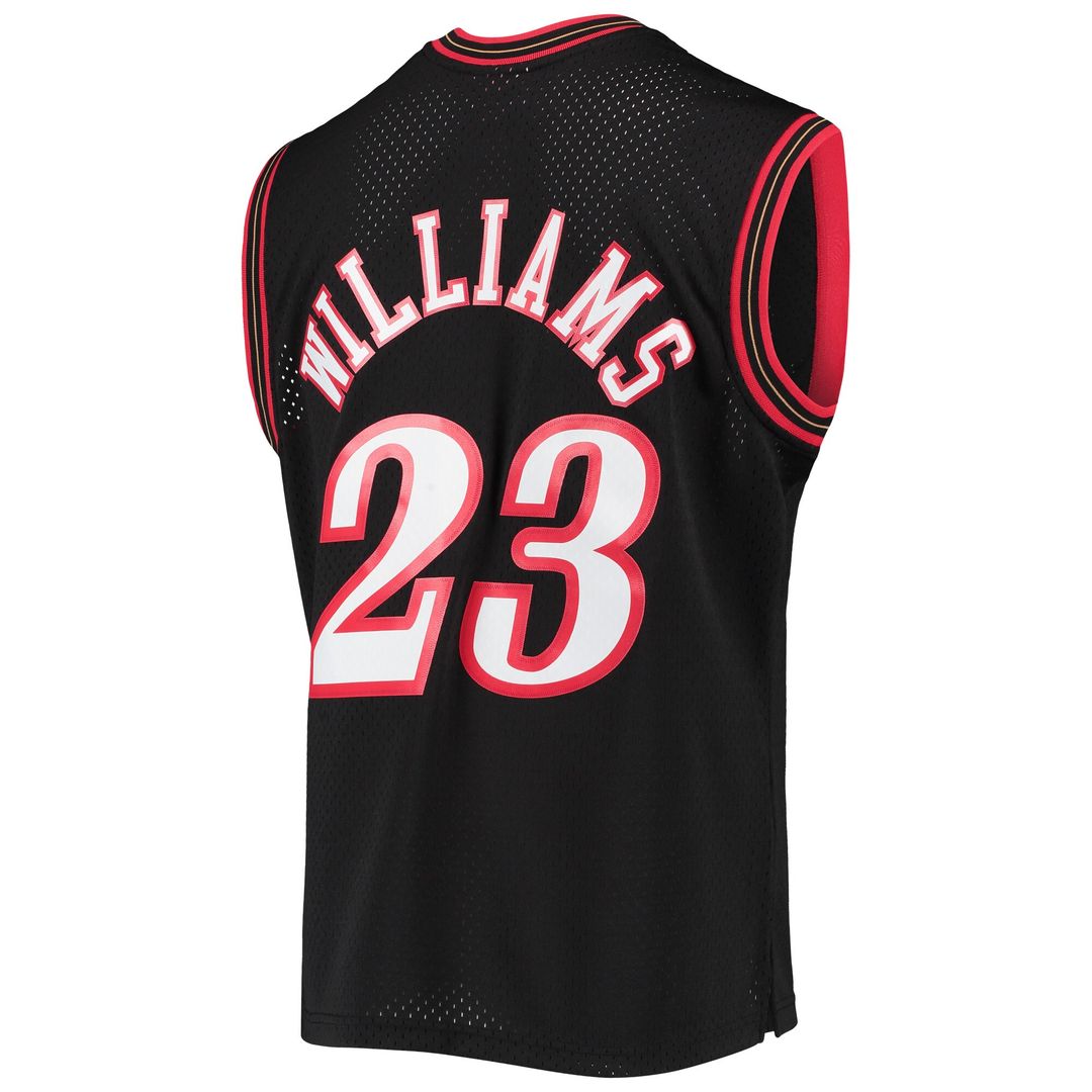 Philadelphia 76ers Lou Williams Mitchell & Ness 2005/06 Hardwood Classics Swingman Jersey - Black Team Jersey Sports Fan Apparel