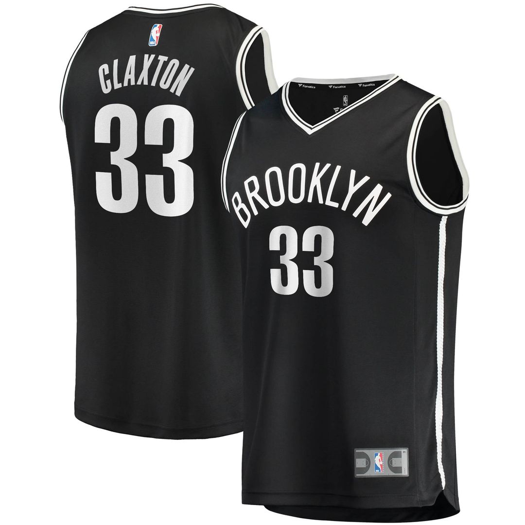 Brooklyn Nets Nicolas Claxton Fanatics Fast Break Replica Jersey - Icon Edition - Black Team Jersey Sports Fan Apparel