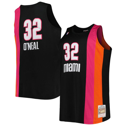 Miami Heat Shaquille O'Neal Mitchell & Ness Big & Tall Hardwood Classics 2005/06 Swingman Jersey - Black Team Jersey Sports Fan Apparel