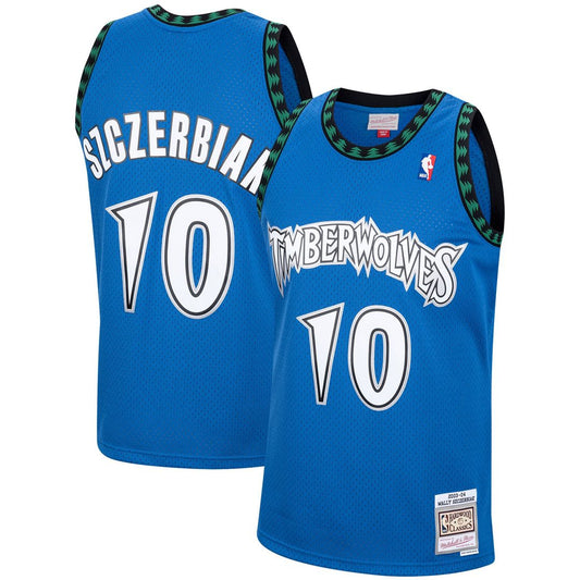 Minnesota Timberwolves Wally Szczerbiak Mitchell & Ness 2003/04 Hardwood Classics Swingman Jersey - Blue Team Jersey Sports Fan Apparel