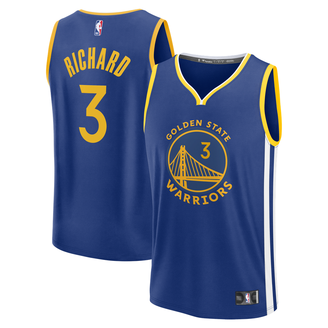 Golden State Warriors Will Richard Fanatics Fast Break Replica Jersey - Blue - Icon Edition Team Jersey Sports Fan Apparel
