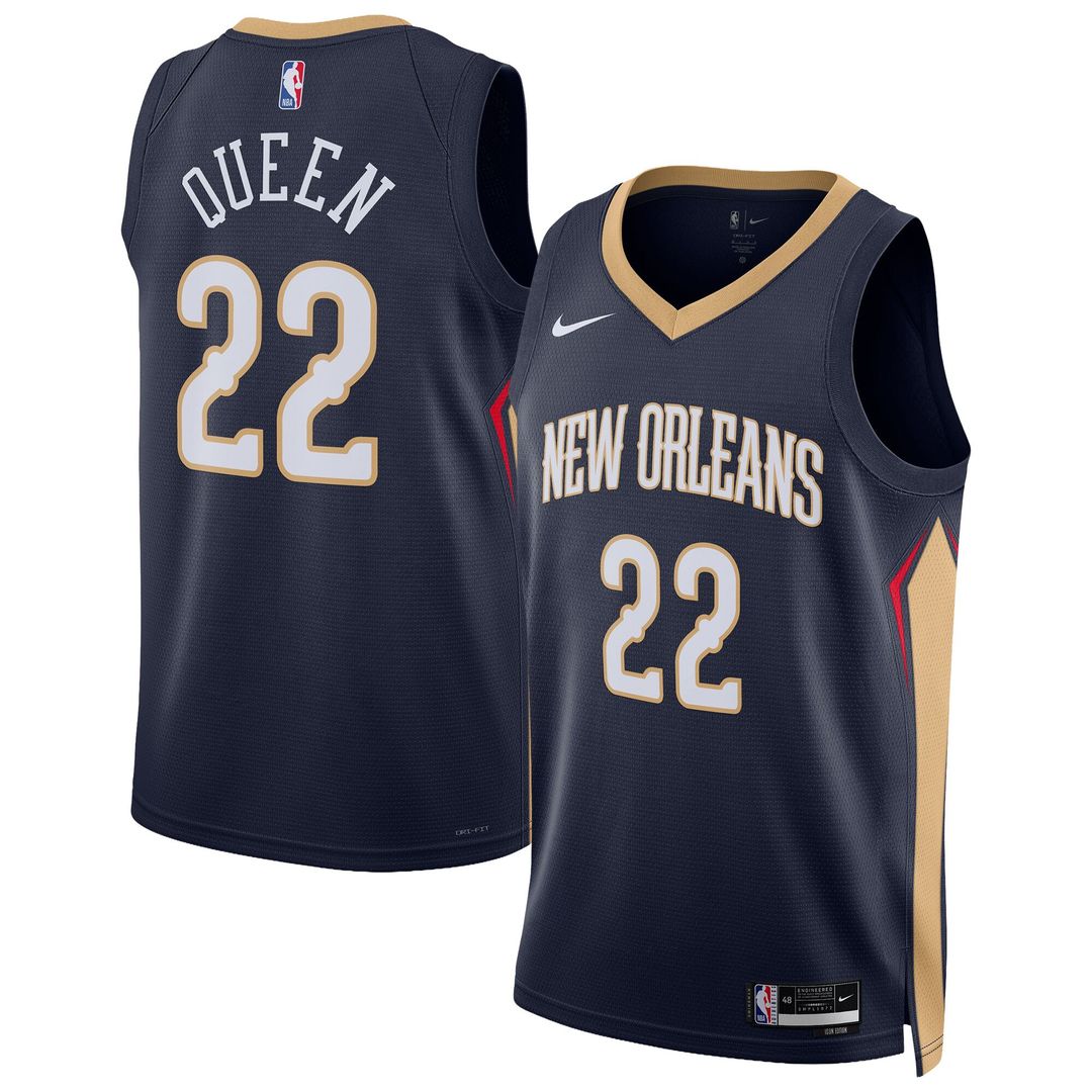 New Orleans Pelicans Derik Queen Nike Unisex Swingman Jersey - Icon Edition - Navy Team Jersey Sports Fan Apparel