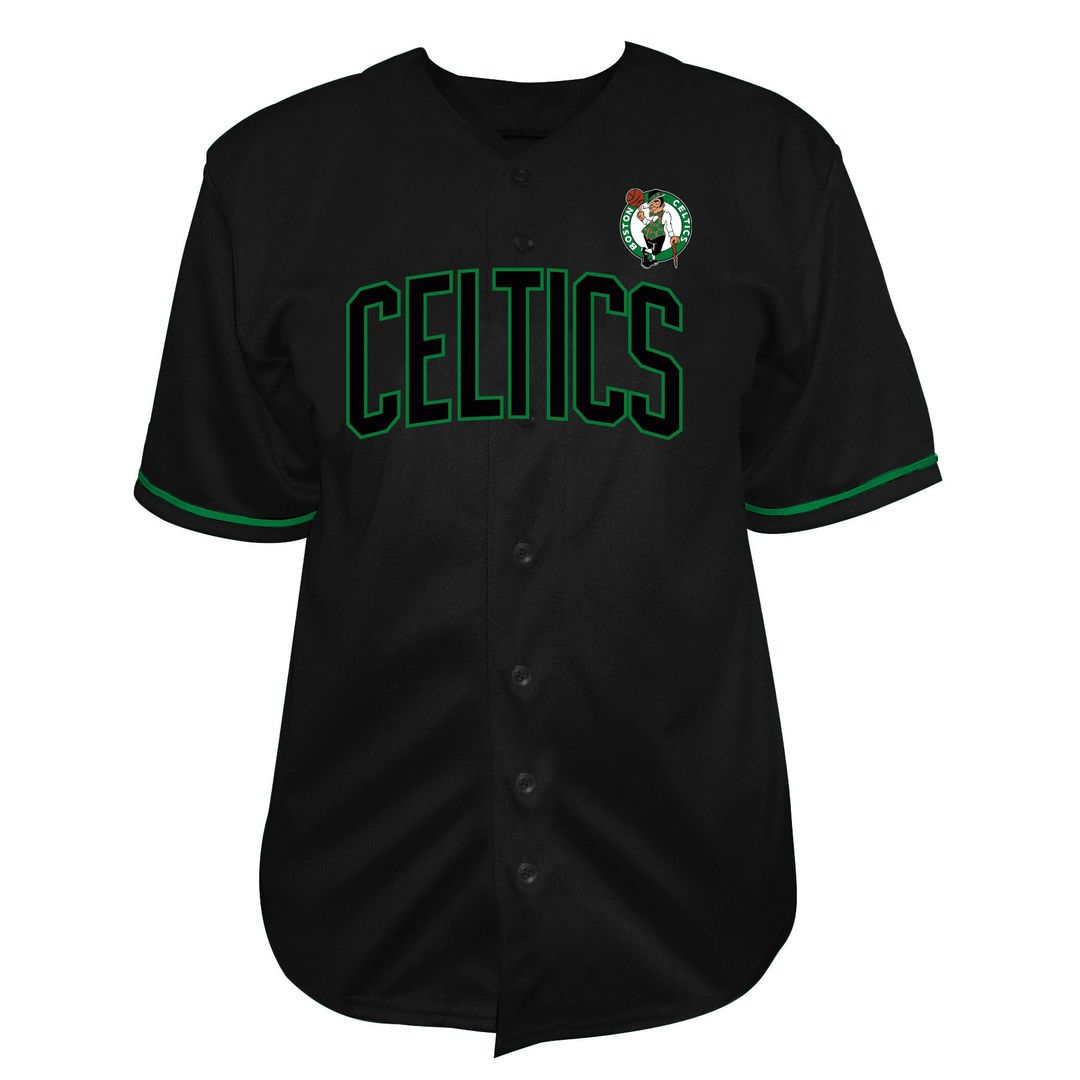 Boston Celtics Jayson Tatum Profile Big & Tall Name & Number Button - Up Jersey - Black Team Jersey Sports Fan Apparel