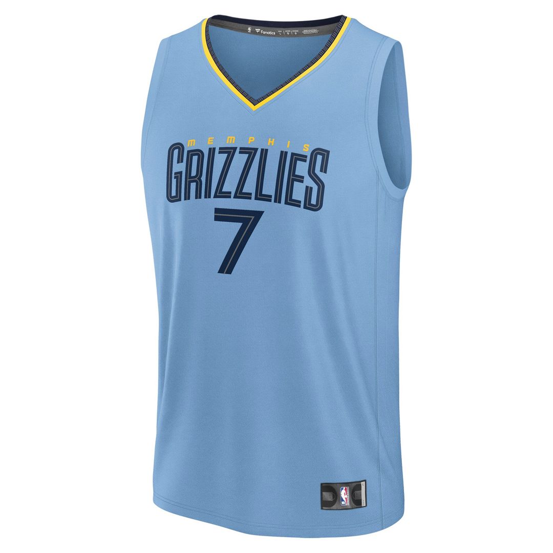 Memphis Grizzlies Santi Aldama Fanatics Fast Break Replica Player Jersey - Statement Edition - Light Blue Team Jersey Sports Fan Apparel