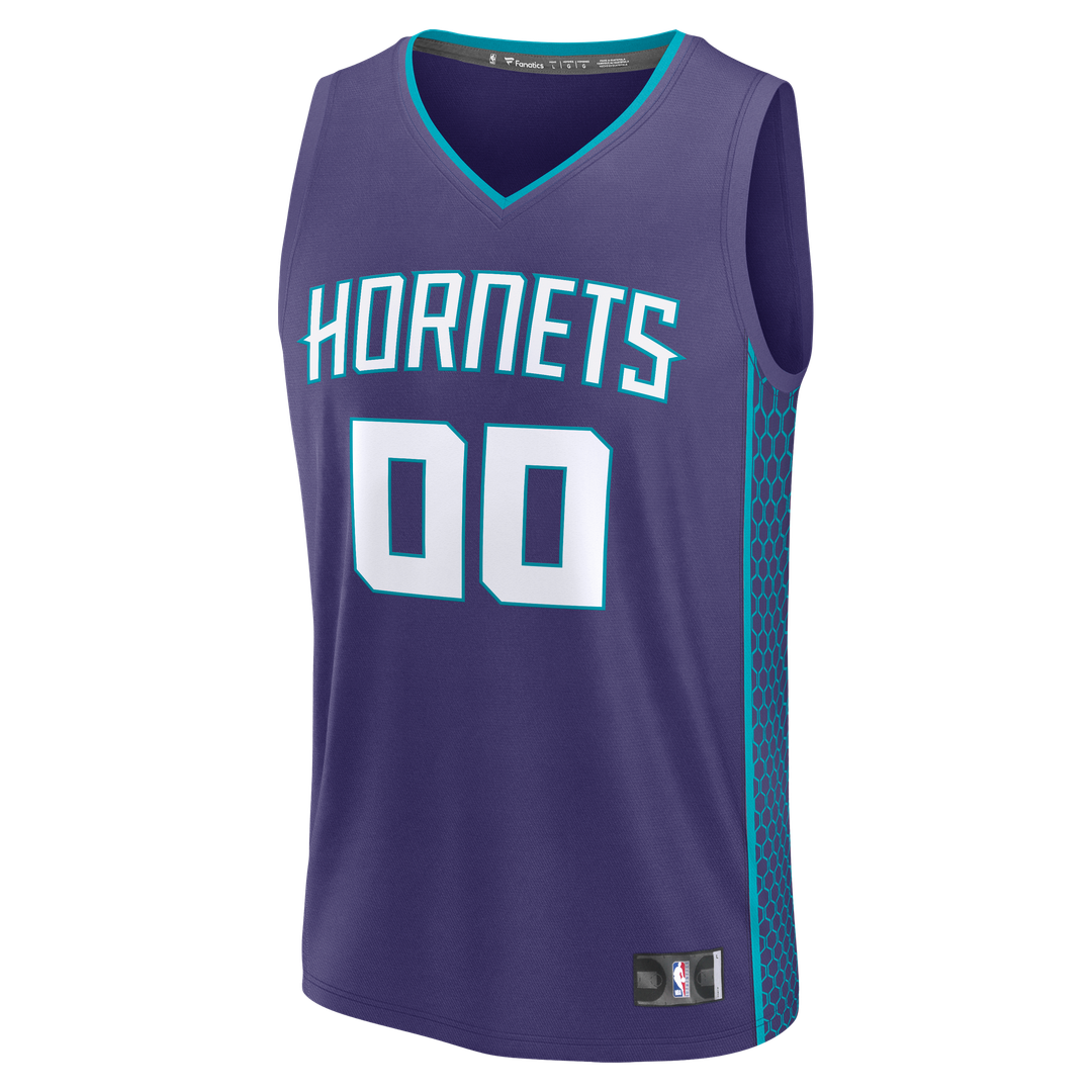 Charlotte Hornets Fanatics Fast Break Custom Jersey - Icon Edition - Purple Team Jersey Sports Fan Apparel