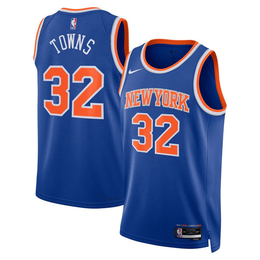 New York Knicks Karl - Anthony Towns Nike Unisex Swingman Jersey - Blue - Icon Edition Team Jersey Sports Fan Apparel