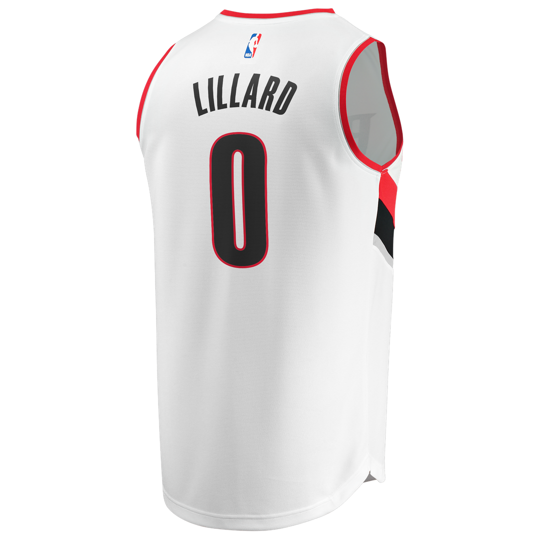 Portland Trail Blazers Damian Lillard Fanatics Fast Break Replica Jersey - White - Association Edition Team Jersey Sports Fan Apparel