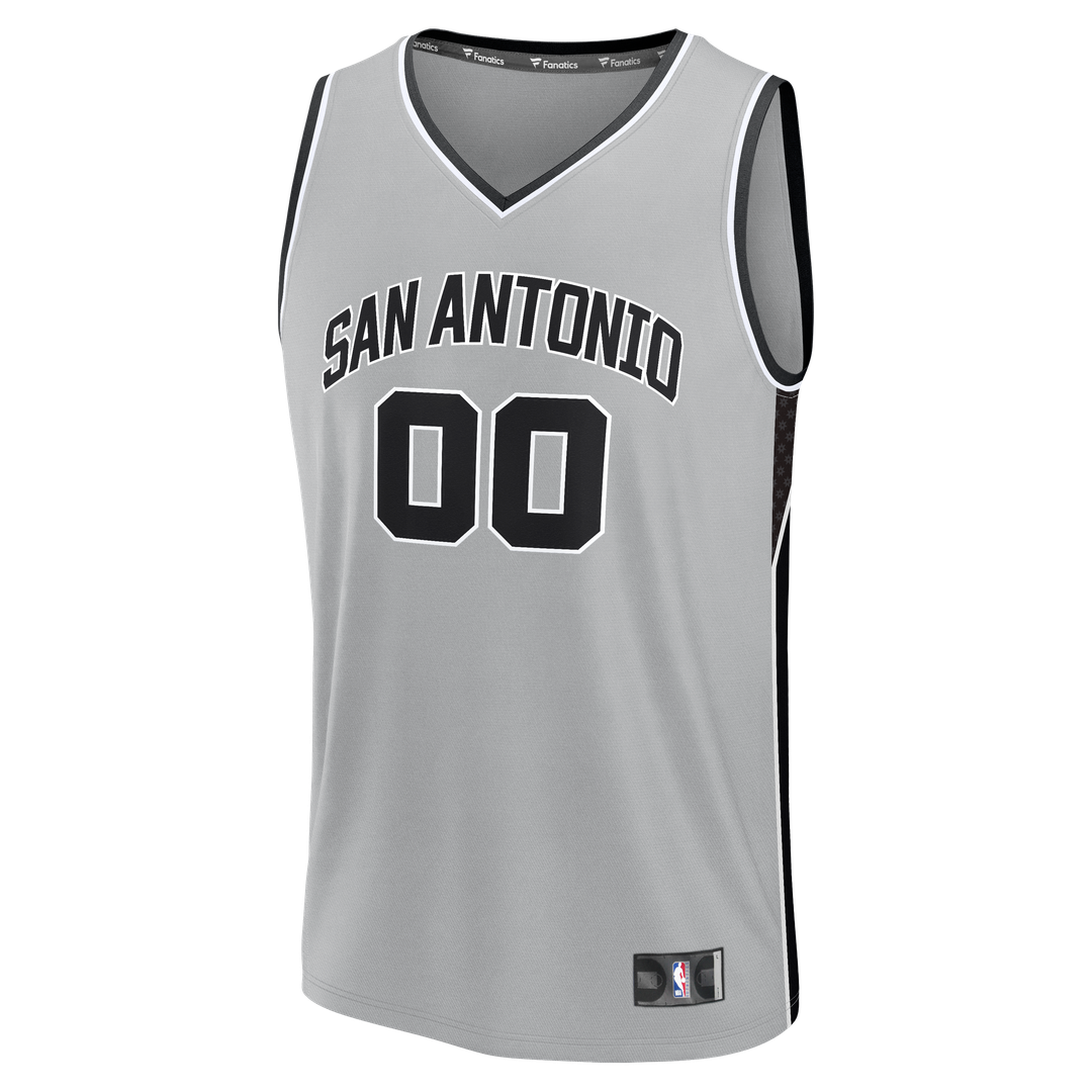 San Antonio Spurs Fanatics Youth 2026 NBA Finals Fast Break Custom Jersey - Statement Edition - Silver Team Jersey Sports Fan Apparel