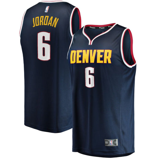 Denver Nuggets DeAndre Jordan Fanatics Youth Fast Break Player Jersey - Icon Edition - Navy Team Jersey Sports Fan Apparel