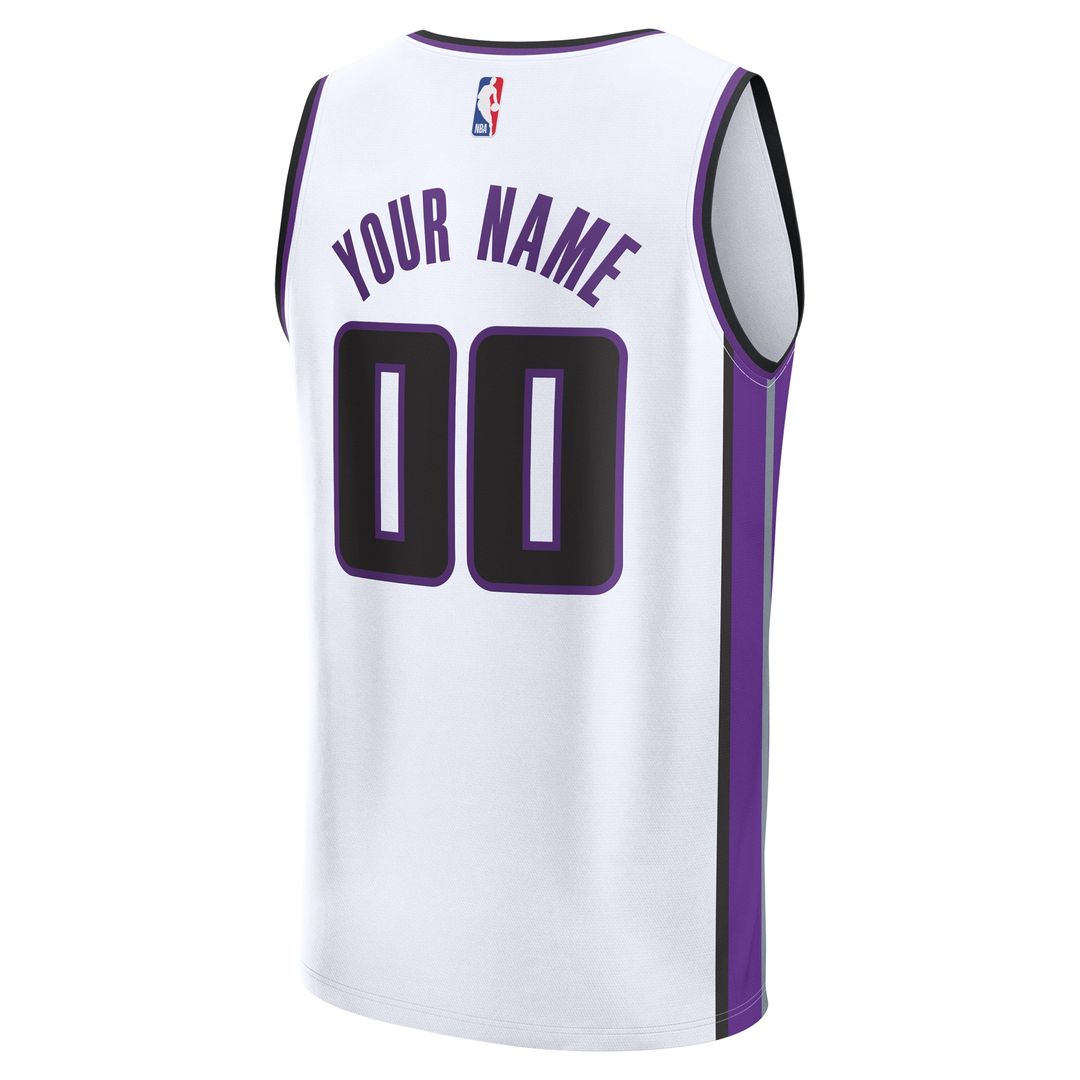 Sacramento Kings Fanatics Fast Break Custom Jersey - Association Edition - White Team Jersey Sports Fan Apparel