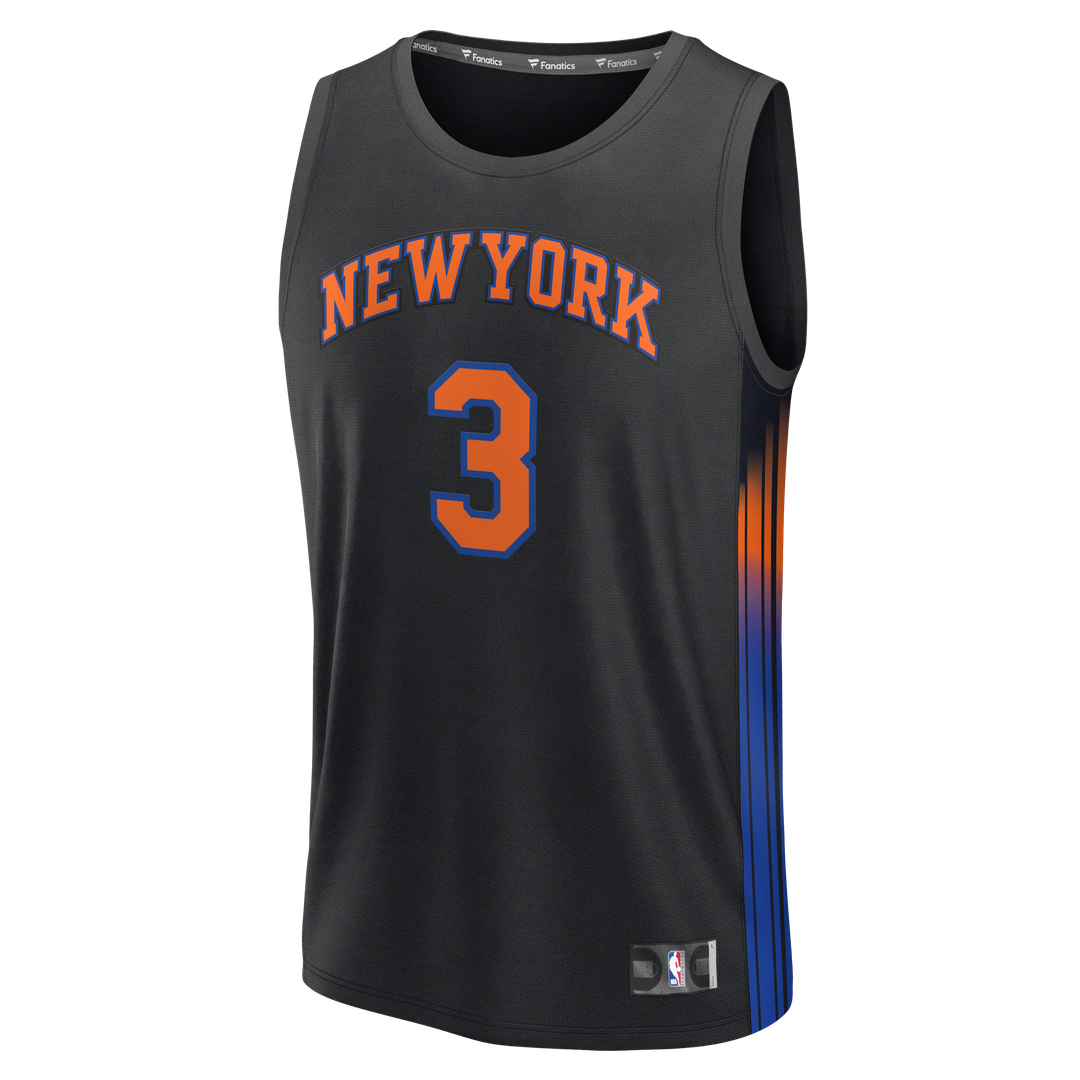 New York Knicks Josh Hart Fanatics Youth Fast Break Jersey - Statement Edition - Black Team Jersey Sports Fan Apparel