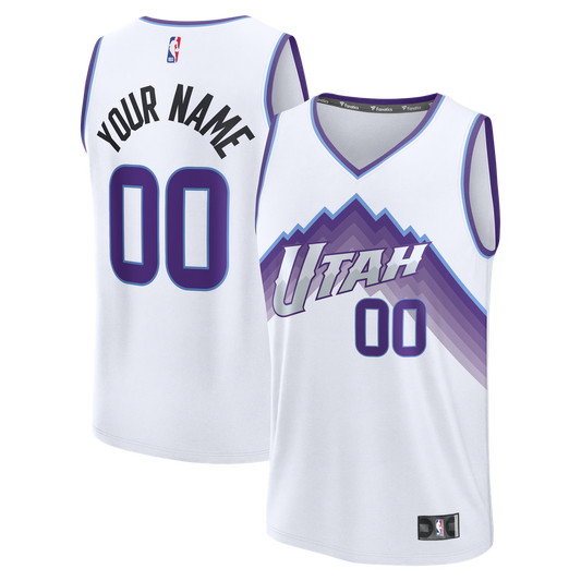 Utah Jazz Fanatics Youth Fast Break Replica Custom Jersey - Association Edition Team Jersey Sports Fan Apparel