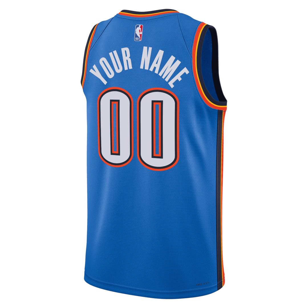 Oklahoma City Thunder Nike Unisex Swingman Custom Jersey White - Association Edition Team Jersey Sports Fan Apparel
