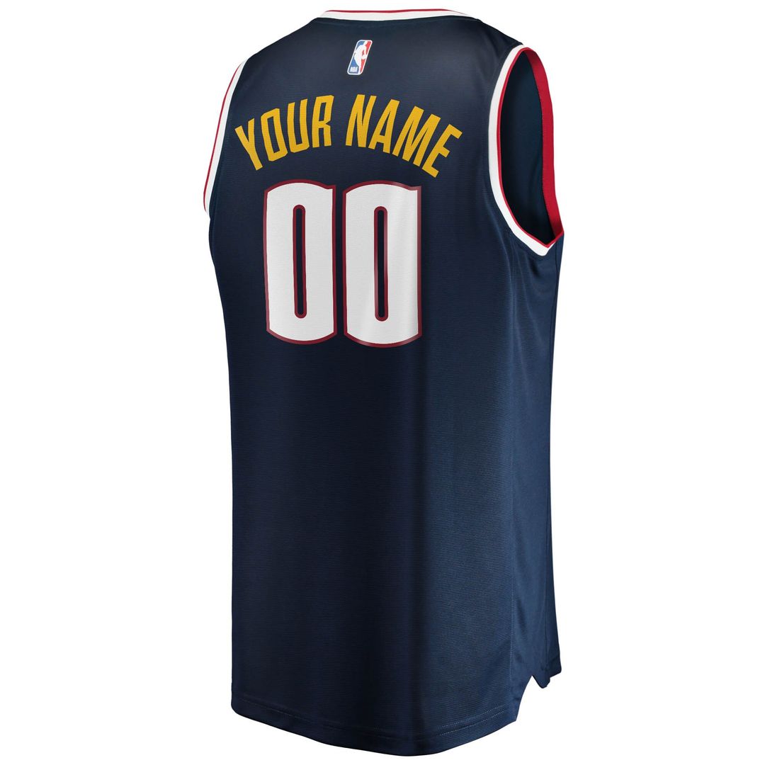 Denver Nuggets Fanatics Youth Fast Break Custom Replica Jersey Navy - Icon Edition Team Jersey Sports Fan Apparel