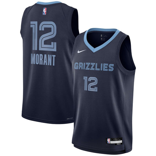 Memphis Grizzlies Ja Morant Nike Youth Swingman Jersey - Icon Edition - Navy Team Jersey Sports Fan Apparel