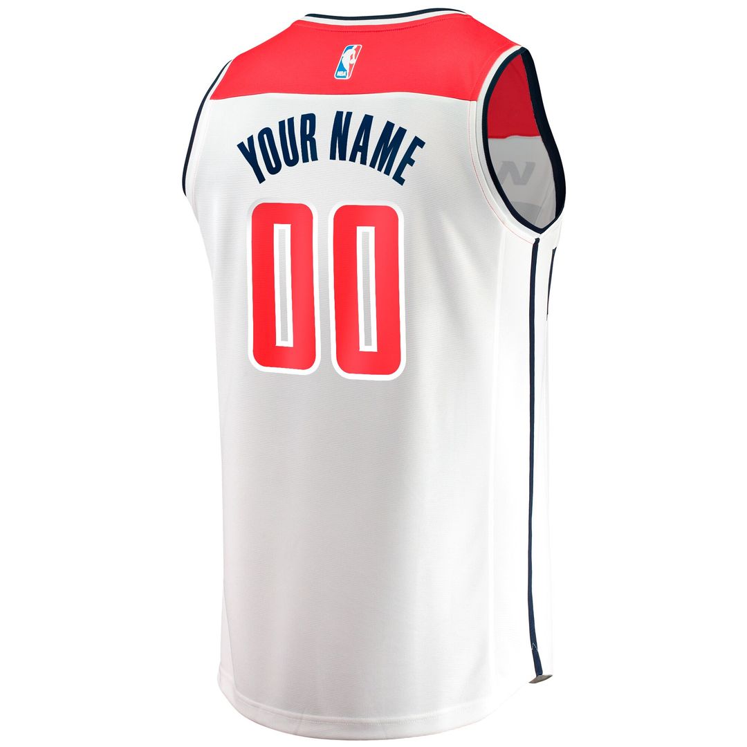 Washington Wizards Fanatics Youth Fast Break Replica Custom Jersey - Association Edition - White Team Jersey Sports Fan Apparel