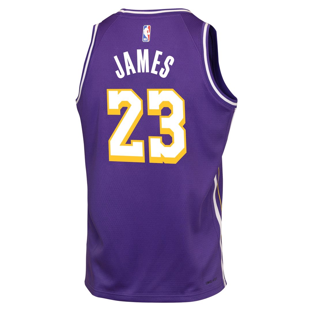 Los Angeles Lakers LeBron James Jordan Brand Youth Swingman Jersey - Statement Edition - Purple Team Jersey Sports Fan Apparel