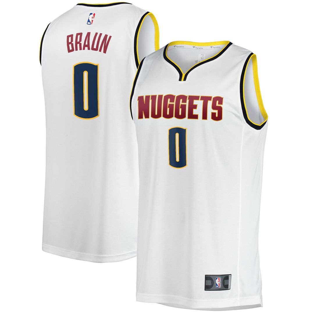 Denver Nuggets Christian Braun Fanatics Fast Break Player Jersey - Association Edition - White Team Jersey Sports Fan Apparel