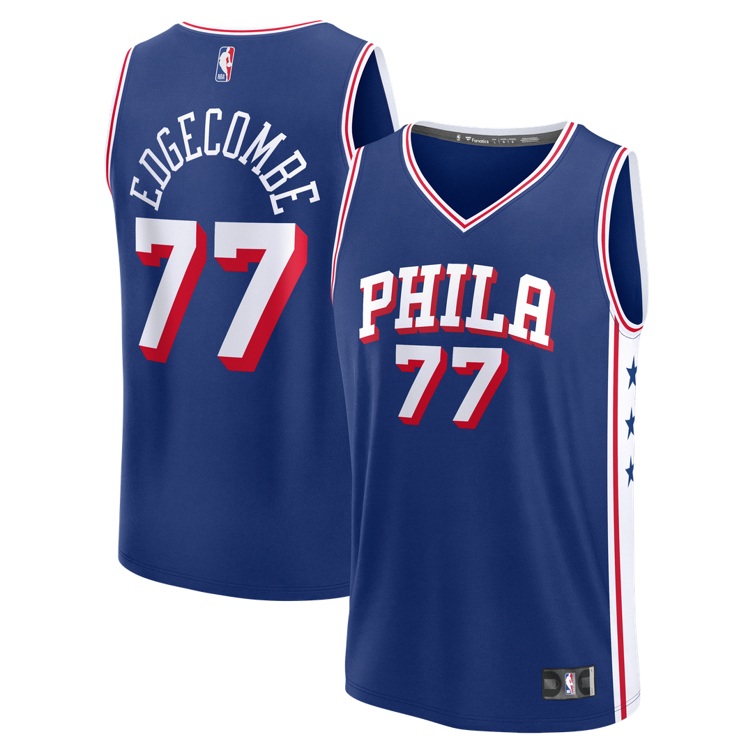 Philadelphia 76ers VJ Edgecombe Fanatics Fast Break Jersey - Royal - Icon Edition Team Jersey Sports Fan Apparel