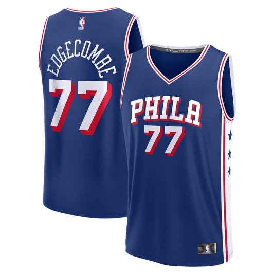 Philadelphia 76ers VJ Edgecombe Fanatics Fast Break Jersey - Royal - Icon Edition Team Jersey Sports Fan Apparel