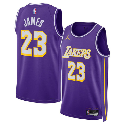 Los Angeles Lakers LeBron James Jordan Brand Unisex Swingman Jersey - Statement Edition - Purple Team Jersey Sports Fan Apparel