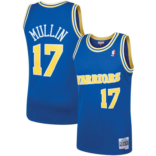 Golden State Warriors Chris Mullin Mitchell & Ness 1993/94 Hardwood Classics Swingman Jersey - Royal Team Jersey Sports Fan Apparel