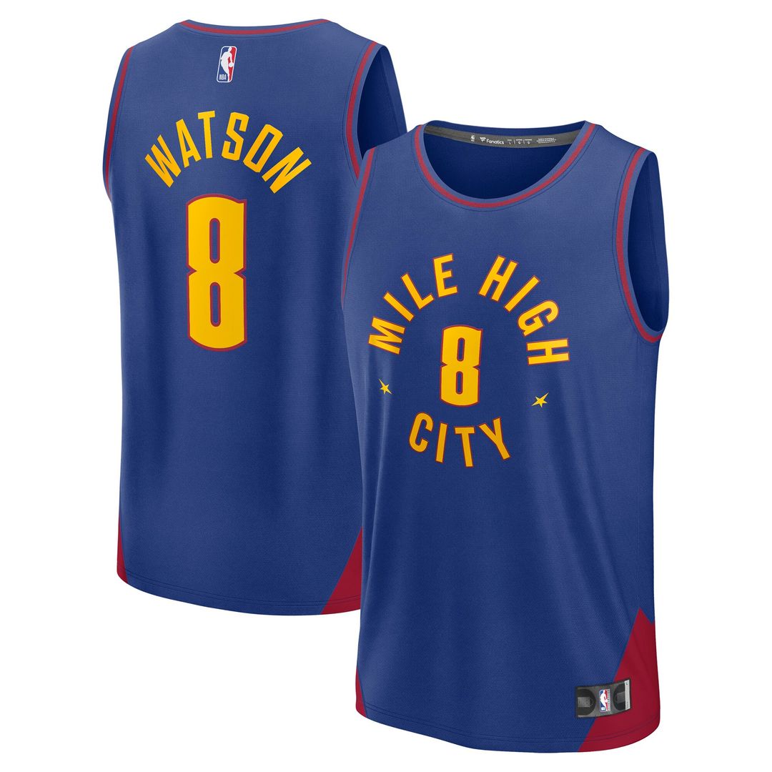 Denver Nuggets Peyton Watson Fanatics Fast Break Replica Player Jersey - Statement Edition - Blue Team Jersey Sports Fan Apparel