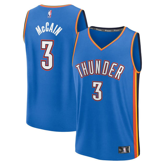 Oklahoma City Thunder Jared McCain Fanatics Fast Break Jersey - Blue - Icon Edition Team Jersey Sports Fan Apparel